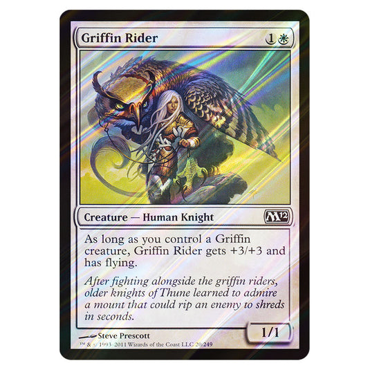 Griffin Rider 0020 card from the Magic The Gathering set Magic 2012