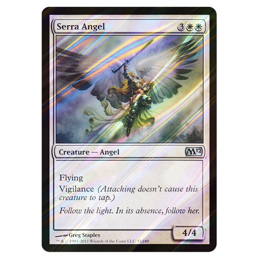 Serra Angel 0033 card from the Magic The Gathering set Magic 2012