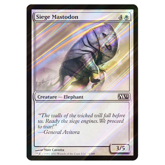 Siege Mastodon 0034 card from the Magic The Gathering set Magic 2012