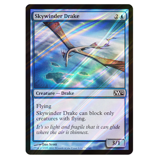 Skywinder Drake 0075 card from the Magic The Gathering set Magic 2012