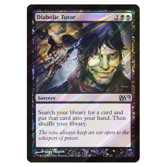 Diabolic Tutor 0092 card from the Magic The Gathering set Magic 2012