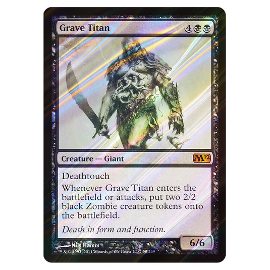 Grave Titan 0098 card from the Magic The Gathering set Magic 2012