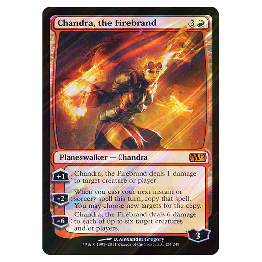 Chandra, the Firebrand 0124 card from the Magic The Gathering set Magic 2012