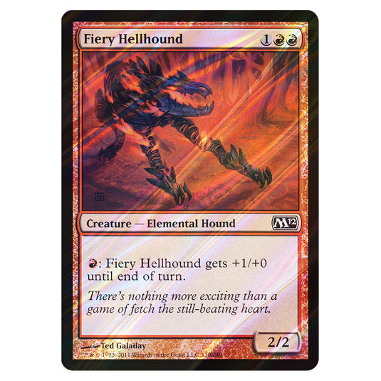 Fiery Hellhound 0130 card from the Magic The Gathering set Magic 2012