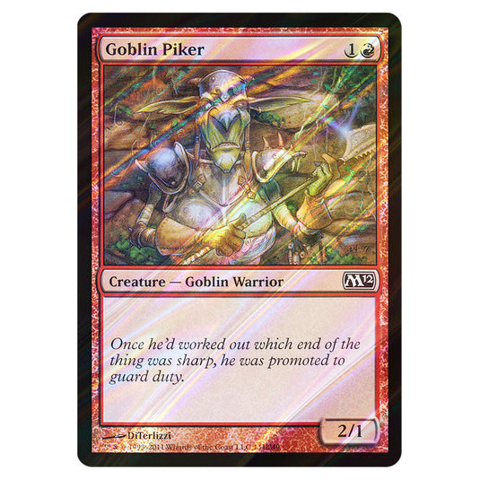 Goblin Piker 0141 card from the Magic The Gathering set Magic 2012