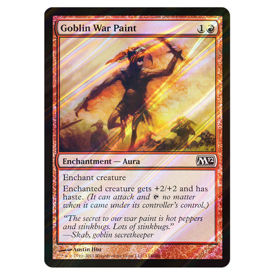 Goblin War Paint 0143 card from the Magic The Gathering set Magic 2012