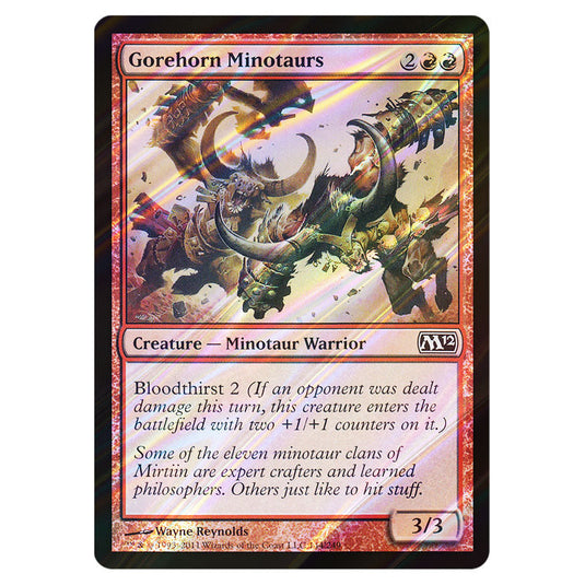 Gorehorn Minotaurs 0144 card from the Magic The Gathering set Magic 2012