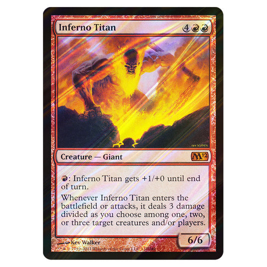 Inferno Titan 0147 card from the Magic The Gathering set Magic 2012