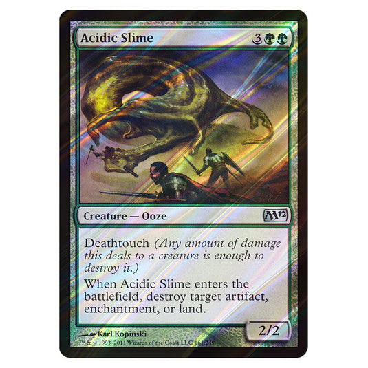 Acidic Slime 0161 card from the Magic The Gathering set Magic 2012