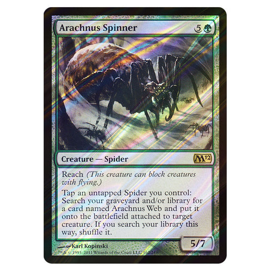 Arachnus Spinner 0162 card from the Magic The Gathering set Magic 2012