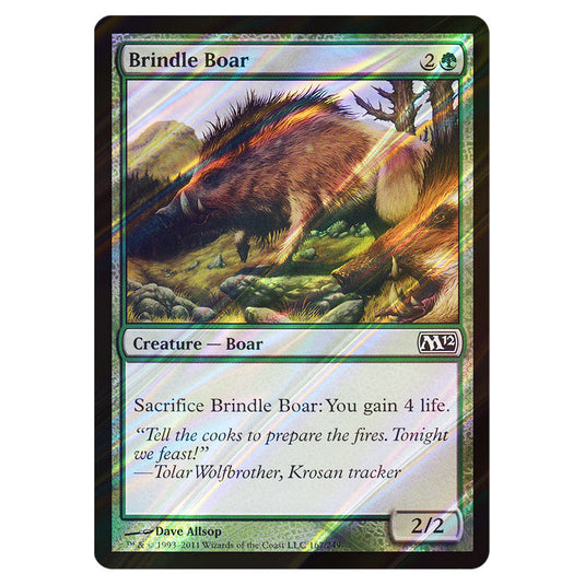 Brindle Boar 0167 card from the Magic The Gathering set Magic 2012