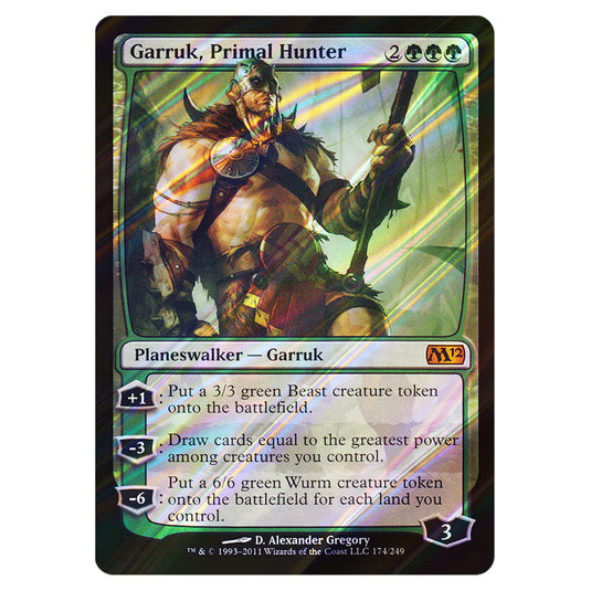 Garruk, Primal Hunter 0174 card from the Magic The Gathering set Magic 2012