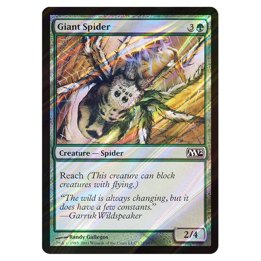 Giant Spider 0177 card from the Magic The Gathering set Magic 2012