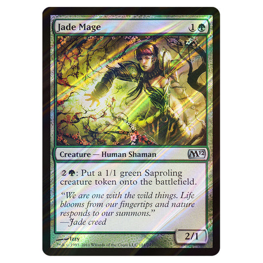 Jade Mage 0181 card from the Magic The Gathering set Magic 2012