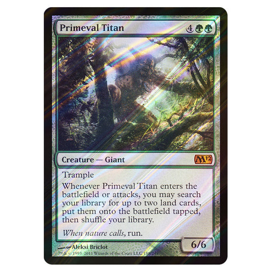 Primeval Titan 0188 card from the Magic The Gathering set Magic 2012