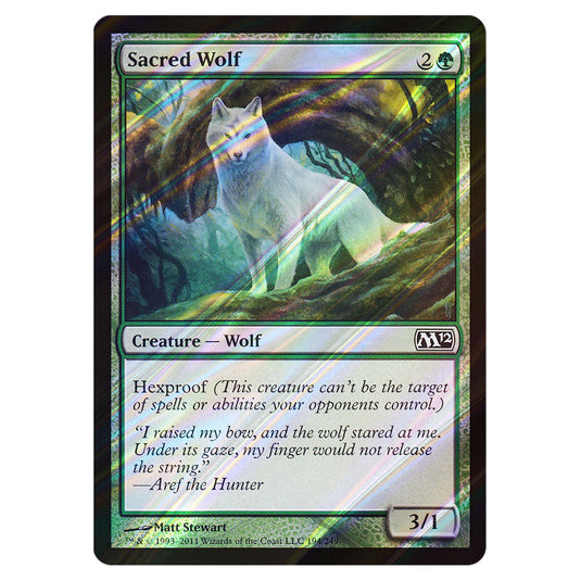 Sacred Wolf 0194 card from the Magic The Gathering set Magic 2012