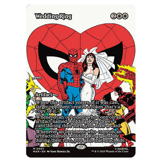 Wedding Ring 0007 card from the Magic The Gathering set Marvel Universe