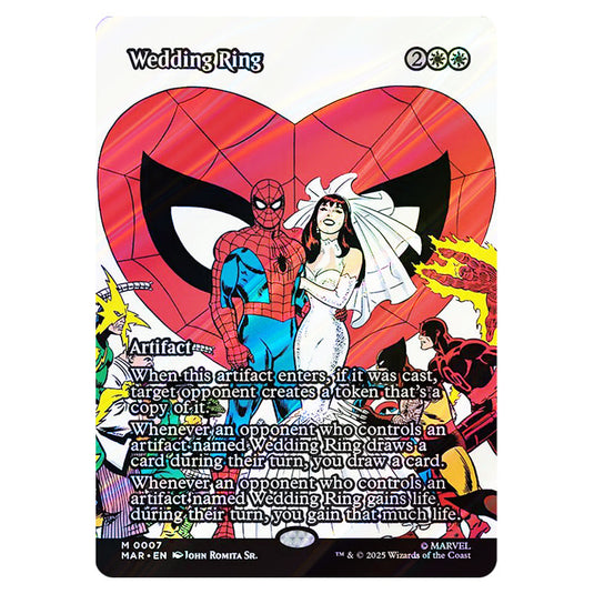 Wedding Ring 0007 card from the Magic The Gathering set Marvel Universe
