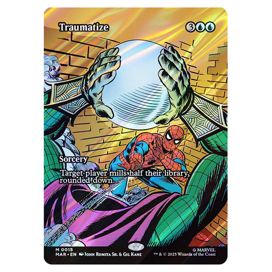 Traumatize 0015 card from the Magic The Gathering set Marvel Universe