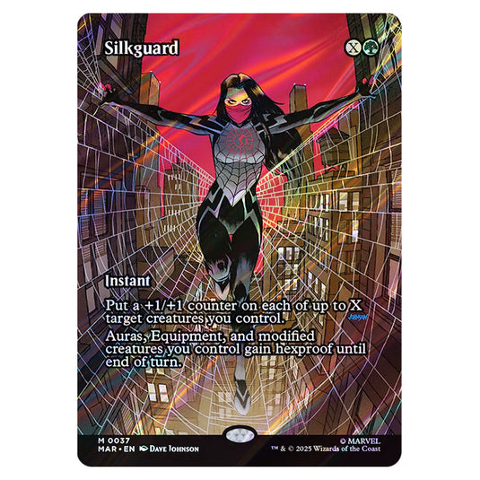 Silkguard 0037 card from the Magic The Gathering set Marvel Universe