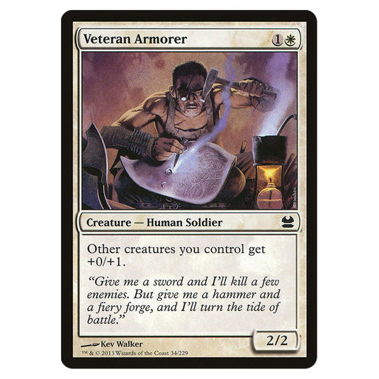 Veteran Armorer 034 card from the Magic The Gathering set Modern Masters (MMA)