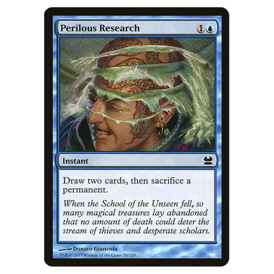 Perilous Research 058 card from the Magic The Gathering set Modern Masters (MMA)
