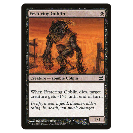 Festering Goblin 087 card from the Magic The Gathering set Modern Masters (MMA)
