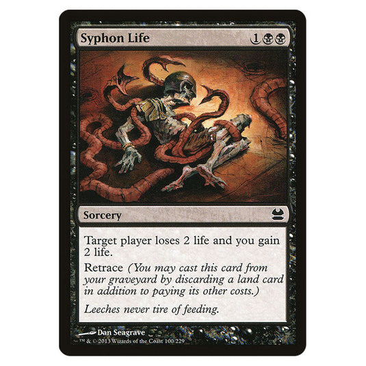 Syphon Life 100 card from the Magic The Gathering set Modern Masters (MMA)