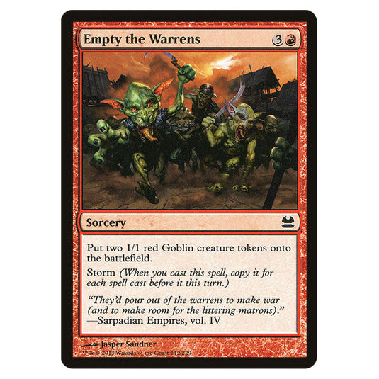 Empty the Warrens 112 card from the Magic The Gathering set Modern Masters (MMA)