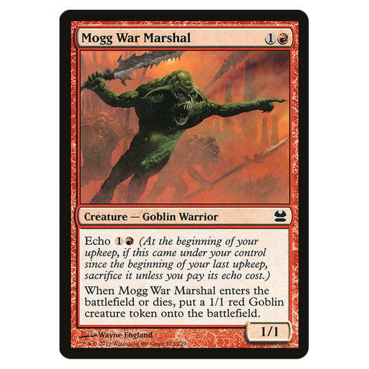 Mogg War Marshal 122 card from the Magic The Gathering set Modern Masters (MMA)