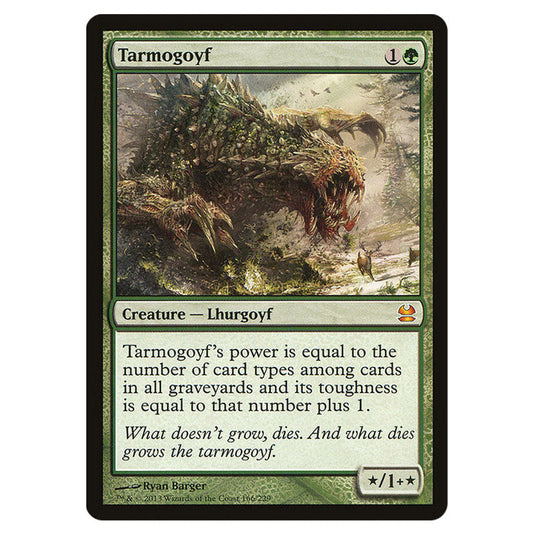Tarmogoyf 166 card from the Magic The Gathering set Modern Masters (MMA)