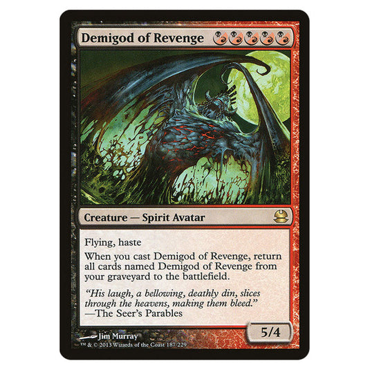 Demigod of Revenge 187 card from the Magic The Gathering set Modern Masters (MMA)