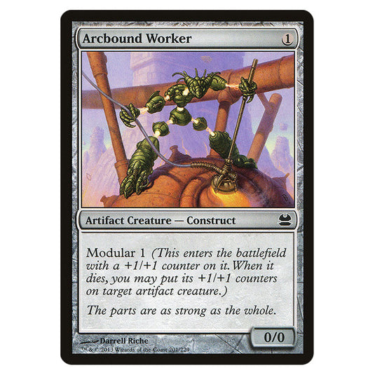 Arcbound Worker 201 card from the Magic The Gathering set Modern Masters (MMA)