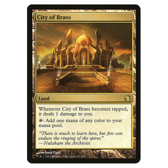 City of Brass 221 card from the Magic The Gathering set Modern Masters (MMA)