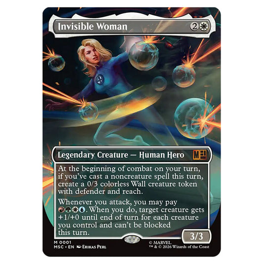 Invisible Woman 0001 card from the Magic The Gathering set Marvel Super Heroes Commander