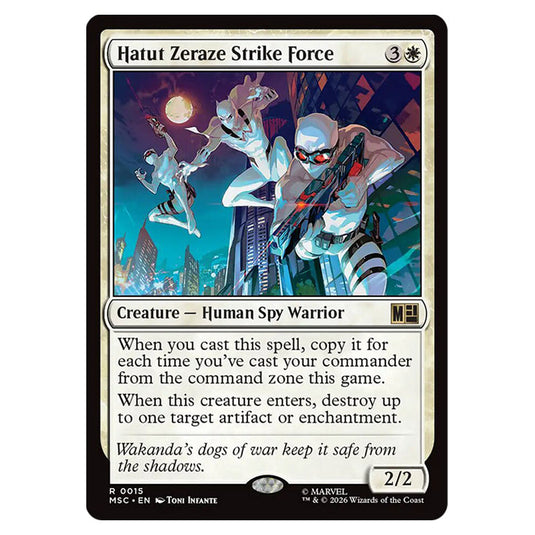 Hatut Zeraze Strike Force 0015 card from the Magic The Gathering set Marvel Super Heroes Commander