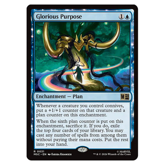 Glorious Purpose 0031 card from the Magic The Gathering set Marvel Super Heroes Commander