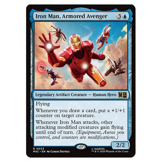 Iron Man, Armored Avenger 0033 card from the Magic The Gathering set Marvel Super Heroes Commander
