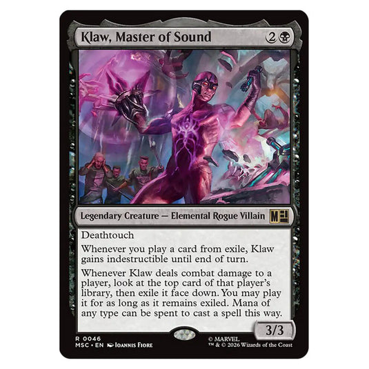 Klaw, Master of Sound 0046 card from the Magic The Gathering set Marvel Super Heroes Commander