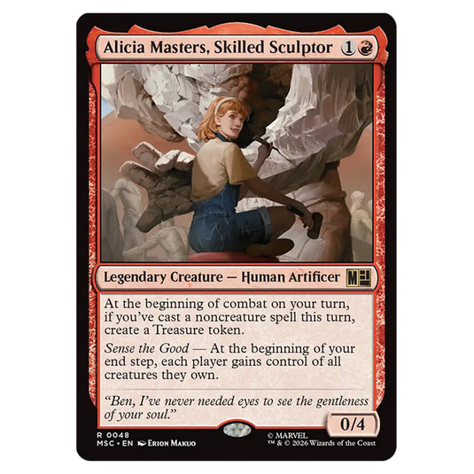Alicia Masters, Skilled Sculptor 0048 card from the Magic The Gathering set Marvel Super Heroes Commander