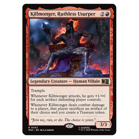 Killmonger, Ruthless Usurper 0053 card from the Magic The Gathering set Marvel Super Heroes Commander