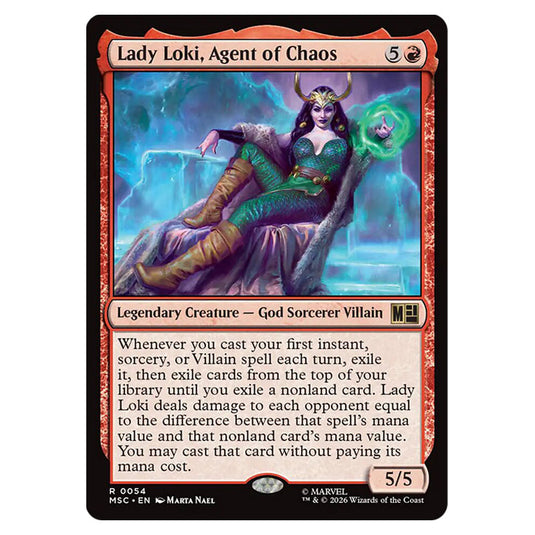 Lady Loki, Agent of Chaos 0054 card from the Magic The Gathering set Marvel Super Heroes Commander