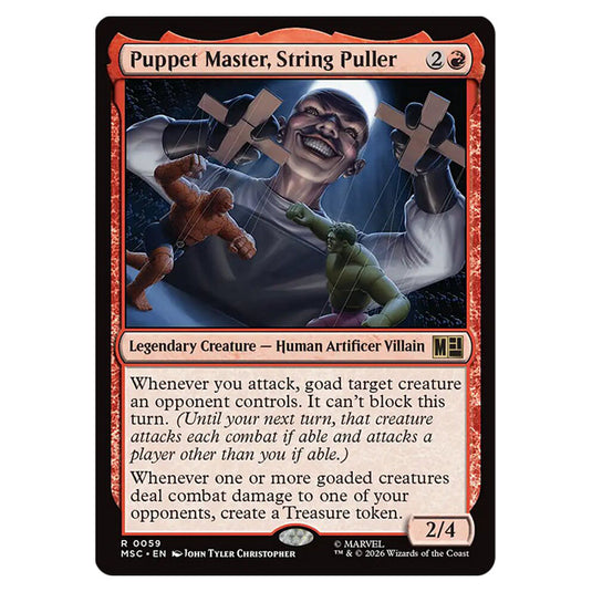 Puppet Master, String Puller 0059 card from the Magic The Gathering set Marvel Super Heroes Commander