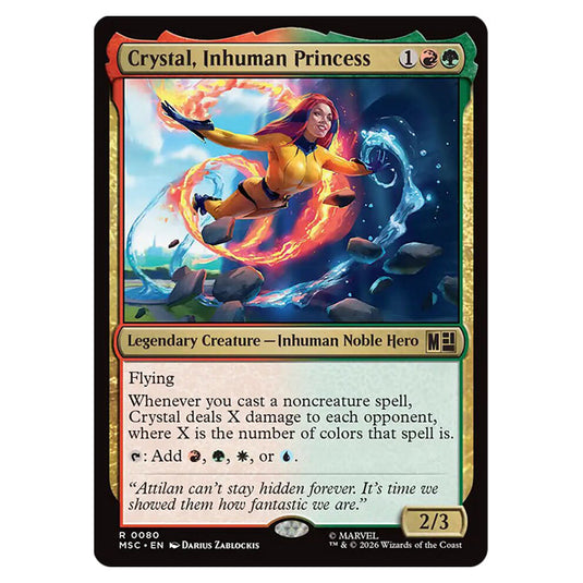 Crystal, Inhuman Princess 0080 card from the Magic The Gathering set Marvel Super Heroes Commander