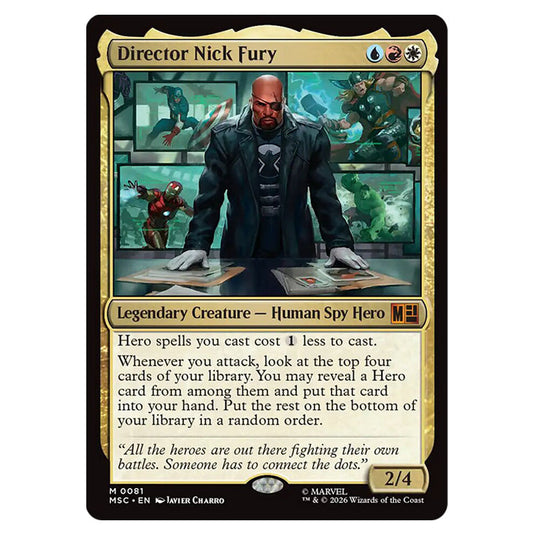 Director Nick Fury 0081 card from the Magic The Gathering set Marvel Super Heroes Commander