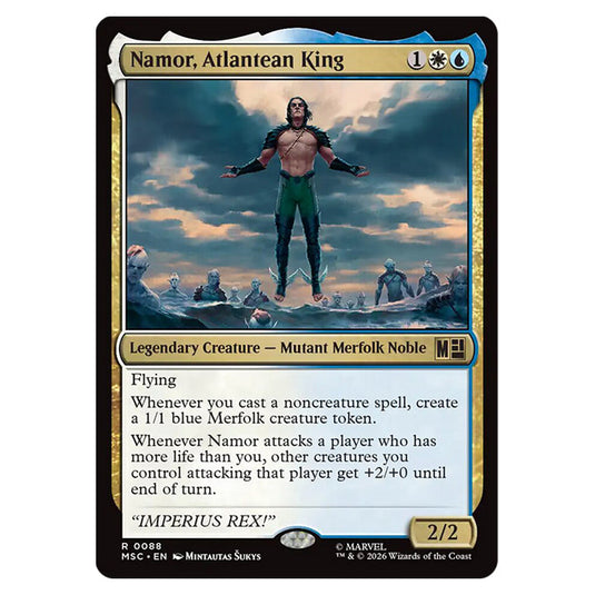 Namor, Atlantean King 0088 card from the Magic The Gathering set Marvel Super Heroes Commander