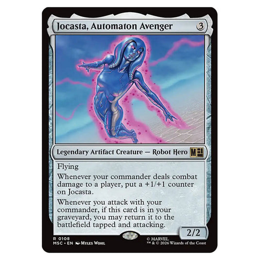Jocasta, Automaton Avenger 0108 card from the Magic The Gathering set Marvel Super Heroes Commander