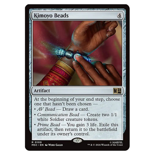 Kimoyo Beads 0109 card from the Magic The Gathering set Marvel Super Heroes Commander