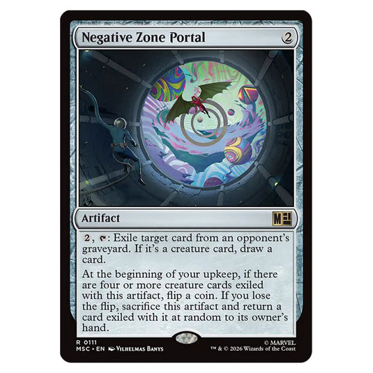 Negative Zone Portal 0111 card from the Magic The Gathering set Marvel Super Heroes Commander