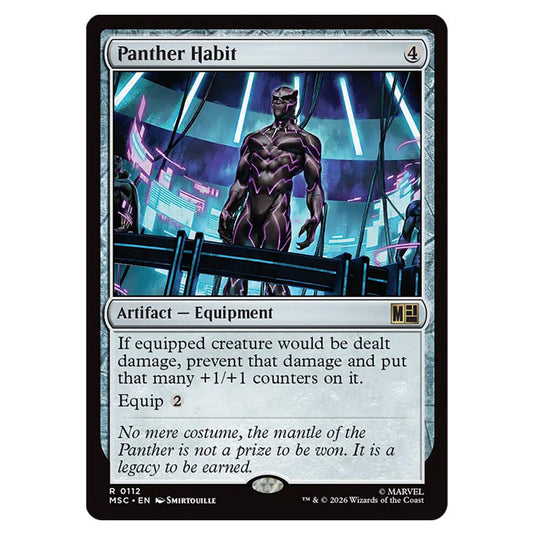 Panther Habit 0112 card from the Magic The Gathering set Marvel Super Heroes Commander